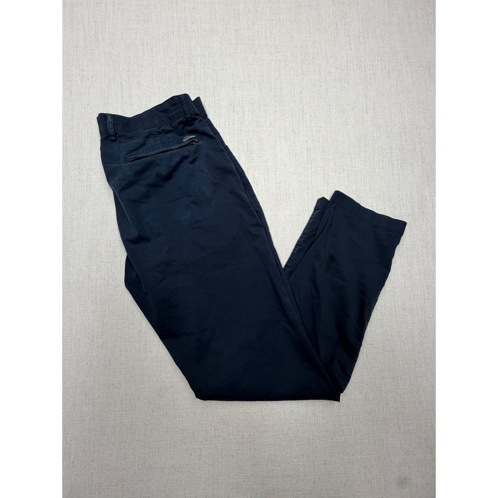 Faherty Brand All Day Pants Mens 34 Navy Technical Chino Straight Leg Stretch